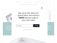 Tablet Screenshot of fionapatondesign.com